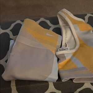 Nike Yellow and Gray Women’s exercise set size large. Loved